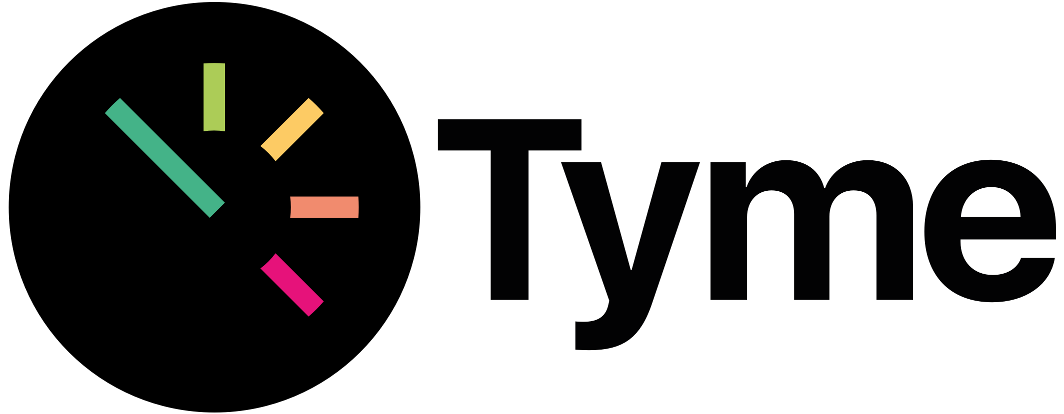 a black and orange text